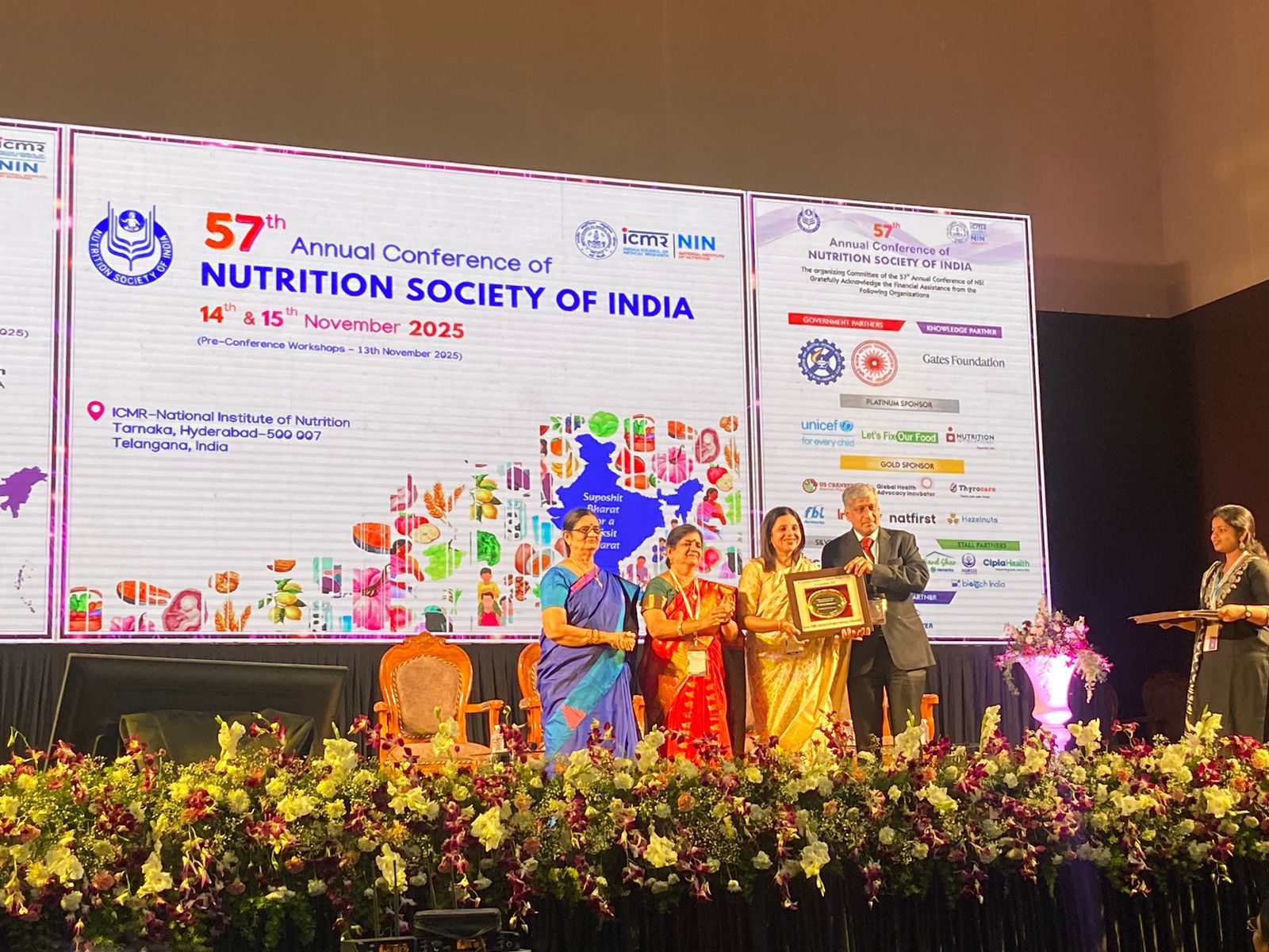 Dr. Shweta Khandelwal, VP–SEE Practice, received Rajammal Devdas Memorial Award at NSI, NIN–ICMR, Hyderabad